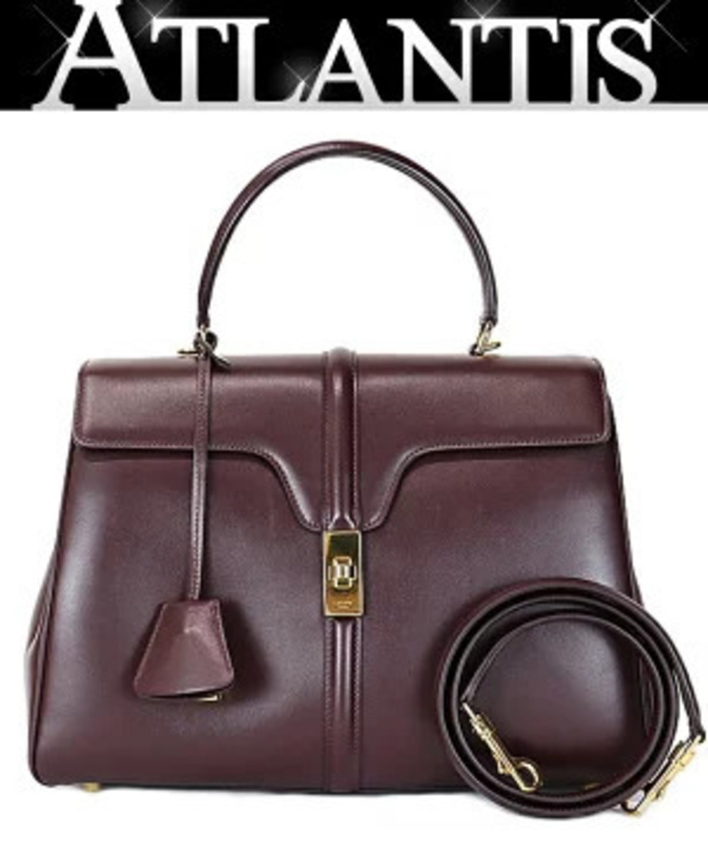 Celine Seize bag calfskin Bordeaux Purple